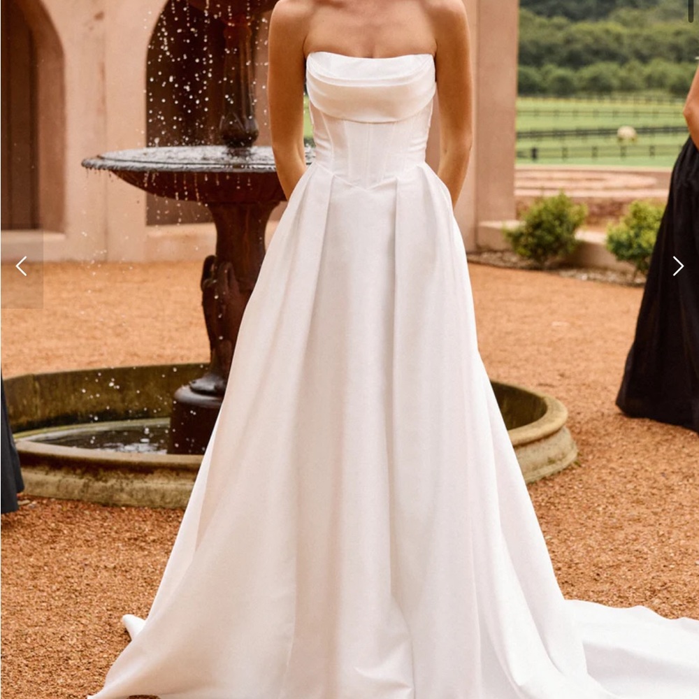 Celine Satin White Gown